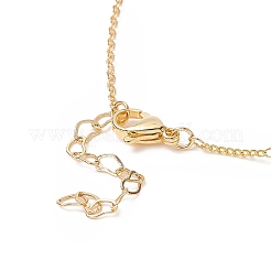 Collier pendentif fleur en émail alliage et papillon en laiton&nbsp;NJEW-JN04267