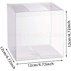 Transparente Geschenkbox aus Kunststoff für Tierboxen&nbsp;CON-WH0052-12x12cm
