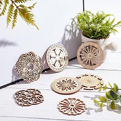 14 sculpture murale en bois découpée au laser de 7 styles&nbsp;WOOD-GF0001-75