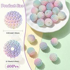 40pcs perles acryliques imitation perle&nbsp;OACR-FS0002-89A-11