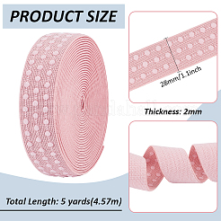5 mètre de cordon/bande élastique plate en polyester pour broderie&nbsp;OCOR-WH0016-10C
