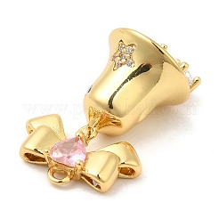 Ciondoli in ottone con placcatura a cremagliera con pavé di zirconi&nbsp;KK-R150-03G