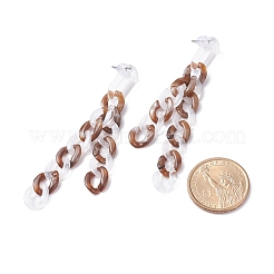 Boucles d'oreilles pendantes à pampilles en chaîne gourmette en acrylique pour femmes&nbsp;EJEW-JE04767