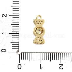 Pendentifs avec zircon cubiques à micro-pavés en laiton&nbsp;KK-L228-24G-02