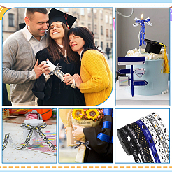 7 Rolle 7 Farben bedrucktes Ripsband aus Polyester mit Glückwunschmotiv&nbsp;OCOR-PH0004-39