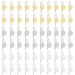 36 ganci per orecchini in ottone a 3 colori&nbsp;KK-ZZ0001-10