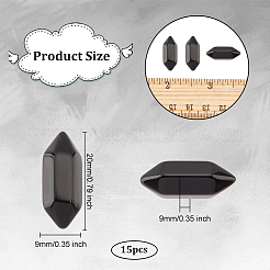 Facettierte natürliche schwarze Obsidian-Heilsteine ohne Loch&nbsp;G-OC0003-60