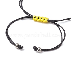 Braccialetti intrecciati con perline in lega e ottone&nbsp;BJEW-MZ00075-02