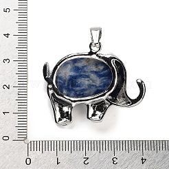 Natürlicher Jaspisanhänger mit blauem Fleck&nbsp;G-G112-01P-12