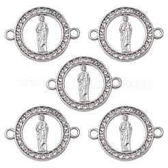 Dijes de conector de aleación con rhinestone de cristal&nbsp;FIND-YW0003-48