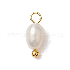 Natürliche Süßwasserperlen Kartoffel Charms&nbsp;X-PALLOY-JF03202-01