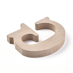 Lettre de tranches de bois non finies&nbsp;DIY-WH0162-62G