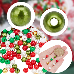 1600 Stück 8 Stile Weihnachtsthema DIY Runde ABS-Kunststoff & Acryl Perlen Zubehörse Kits&nbsp;DIY-AR0004-47
