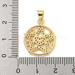 Cremagliera placcatura micro ottone spianare pendenti zirconi&nbsp;KK-B091-50A-G