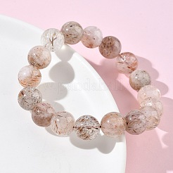 Bracelets extensibles en perles rondes de quartz rutile naturel pour femmes&nbsp;BJEW-Z158-03D-02
