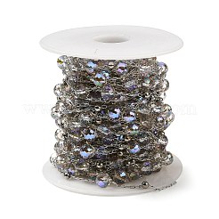 Chaînes de perles de rondelle de verre&nbsp;CHS-B004-01P