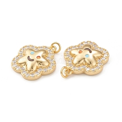 Pendenti ecologici in ottone con micro pavé di zirconi&nbsp;KK-I698-09G