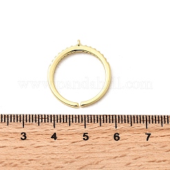 Messing-Mikropavé-Manschettenringe mit Zirkonia&nbsp;RJEW-F188-03G