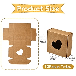 10 Stück Verpackungsboxen aus Kraftpapier&nbsp;CON-YW0001-75
