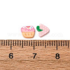Cabujones de arcilla polimérica hechos a mano y cuentas de plástico para hacer joyas de diy.&nbsp;CLAY-B007-04D