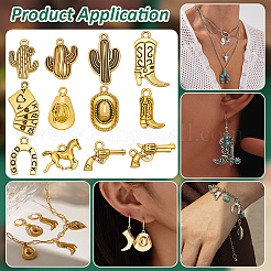 DIY-Sets zum Herstellen von Ohrringen/Halsketten mit West-Cowboy-Motiv&nbsp;DIY-PH0032-91