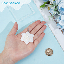1 colgante de concha blanca natural&nbsp;SHEL-BC0001-049A
