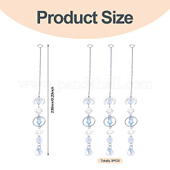 3 pieza de atrapasol colgante de vidrio&nbsp;HJEW-TADJ0017