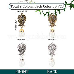 60 pendentif en alliage de style tibétain 2 couleurs&nbsp;AJEW-PH0003-86