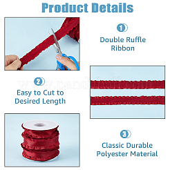 10 Yards Polyester-Plisseeband mit Rand zur Kleidungsdekoration&nbsp;DIY-FI0001-13E