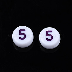 Perle acriliche opache bianche&nbsp;MACR-T038-18-5