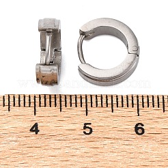Orecchini a cerchio in acciaio inossidabile 304 effetto lucidatura&nbsp;EJEW-M001-18P