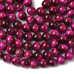 Naturel rose de perles d'oeil de tigre brins&nbsp;X-G-G099-10mm-3