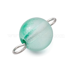 Runde Anhänger aus mattiertem Backlackglas&nbsp;PALLOY-JF03279-02