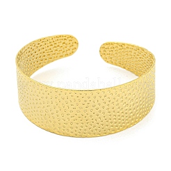 Braccialetti aperti con polsino testurizzato in acciaio inossidabile 304 placcato ionico (ip) per donna&nbsp;STAS-M001-16G