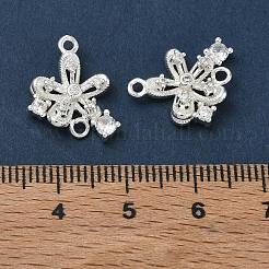 Ciondoli connettore in ottone con pavé di zirconi cubici trasparenti&nbsp;CU-CBAB0CF-02S