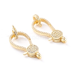 Messing Micro Pave klare Zirkonia Hummerkrallenverschlüsse&nbsp;ZIRC-I043-35G
