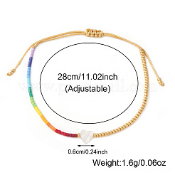 Braccialetti di perline intrecciate in vetro in stile bohémien per donna&nbsp;ED8738-2