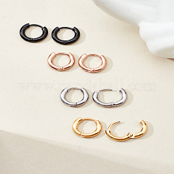 8 Stück 4 Farben 304 Edelstahl Huggie Creolen für Damen und Herren&nbsp;EJEW-LP0001-10