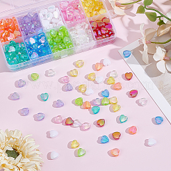 350pcs 10 Farben umweltfreundliche transparente Acrylperlen&nbsp;OACR-ME0001-08