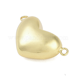 Ciondoli per connettori a cuore d'amore in ottone placcato a cremagliera&nbsp;KK-C082-07G