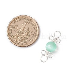 Gefärbte natürliche Selenit-Rundglieder-Verbinder-Charms&nbsp;PALLOY-TA00298-02