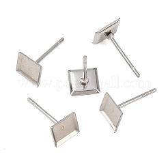 Impostazioni cabochon per orecchini resistenti all'ossidazione impostazioni vuote per orecchini in acciaio inossidabile 304&nbsp;STAS-Q170-09