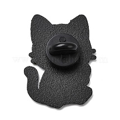 Katze mit Fisch-Emaille-Pins&nbsp;JEWB-I055-05EB-06