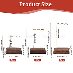 3 ensembles 3 tailles ensembles de présentoir de boucle d'oreille en fer&nbsp;EDIS-WH0024-09G