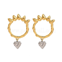 Orecchini pendenti in acciaio inossidabile 304&nbsp;EJEW-K296-02GP-07