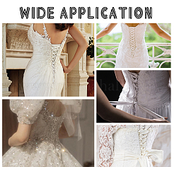 Satin-Hochzeitskleid zurück Bindeseil&nbsp;SRIB-WH0011-039A