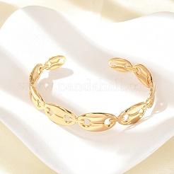 Bracelets manchettes en acier inoxydable 304 pour femmes&nbsp;BJEW-B120-04G-01