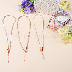 7 pieza de cordón de algodón de nailon redondo de 2.5 mm de 7 colores para hacer collares&nbsp;NJEW-TA0001-25RG