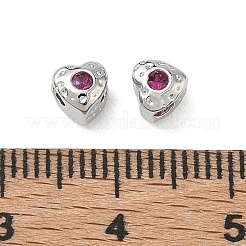 Messingperlen in Magenta mit Zirkonia&nbsp;XGRQ4H633-681P-B