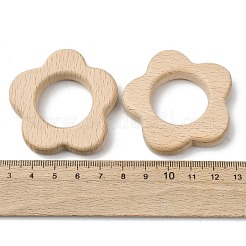 Verbindungsringe aus natürlichem Buchenholz&nbsp;WOOD-I017-10